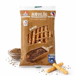 Havlík - tyčinky se sýrem a solí - Kmín, 90 g